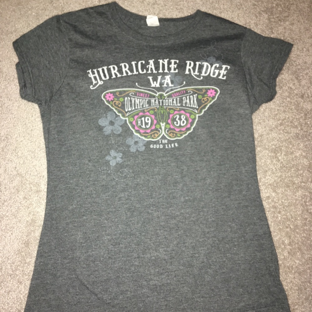 Hurricane Ridge, WA gray short sleeve shirt
